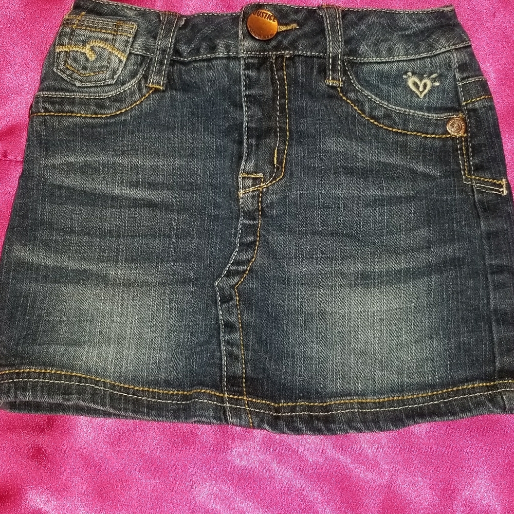 Justice brand denim skort
